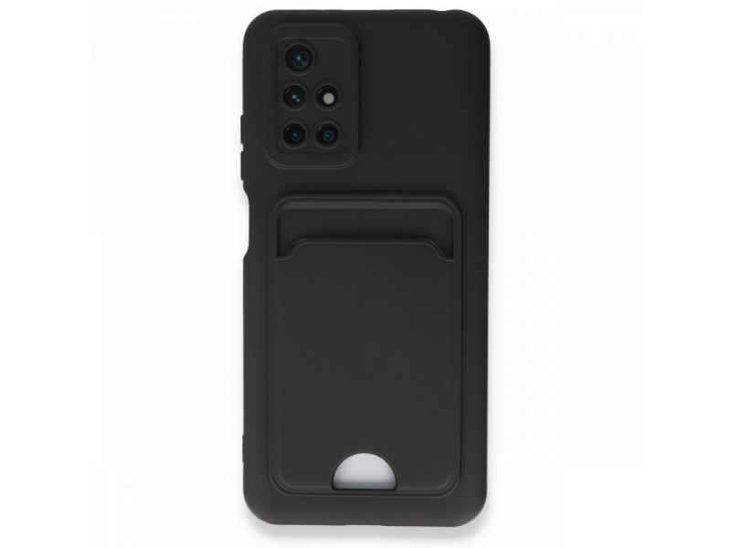 Newface Xiaomi Redmi 10 2022 Kılıf Kelvin Kartvizitli Silikon - Siyah
