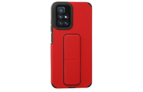 Newface Xiaomi Redmi 10 2022 Kılıf Mega Standlı Silikon - Kırmızı