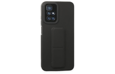 Newface Xiaomi Redmi 10 2022 Kılıf Mega Standlı Silikon - Siyah