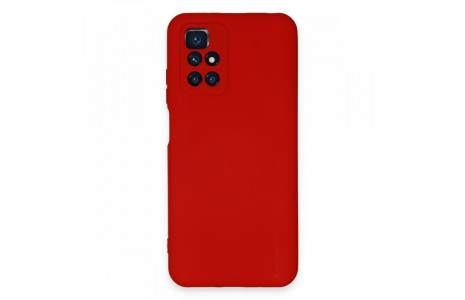 Newface Xiaomi Redmi 10 2022 Kılıf Nano içi Kadife Silikon - Kırmızı