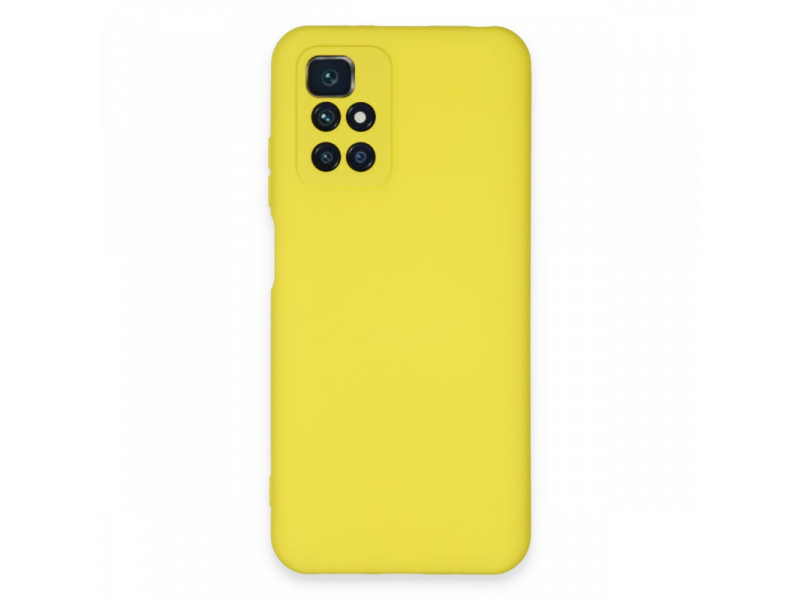 Newface Xiaomi Redmi 10 2022 Kılıf Nano içi Kadife Silikon - Sarı