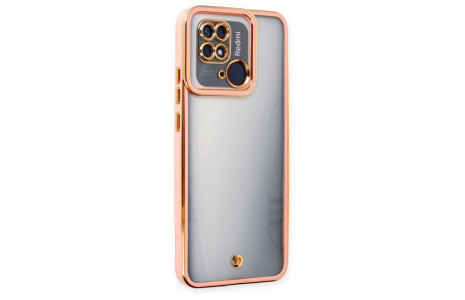 Newface Xiaomi Redmi 10C Kılıf Liva Lens Silikon - Rose