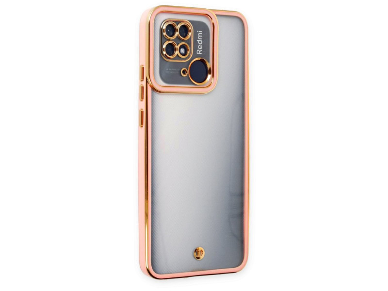 Newface Xiaomi Redmi 10C Kılıf Liva Lens Silikon - Rose