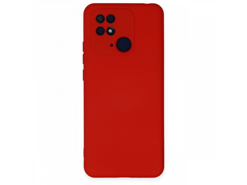 Newface Xiaomi Redmi 10C Kılıf Nano içi Kadife Silikon - Kırmızı