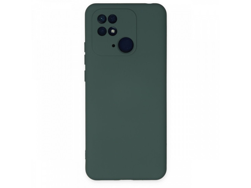 Newface Xiaomi Redmi 10C Kılıf Nano içi Kadife Silikon - Koyu Yeşil