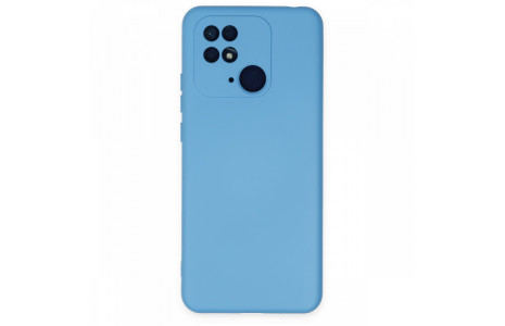 Newface Xiaomi Redmi 10C Kılıf Nano içi Kadife Silikon - Mavi