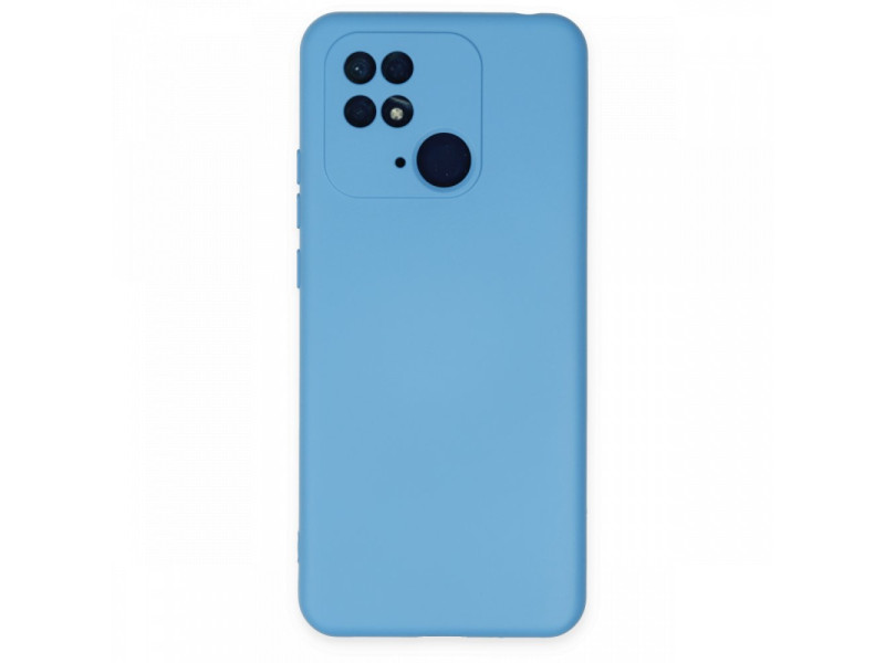 Newface Xiaomi Redmi 10C Kılıf Nano içi Kadife Silikon - Mavi