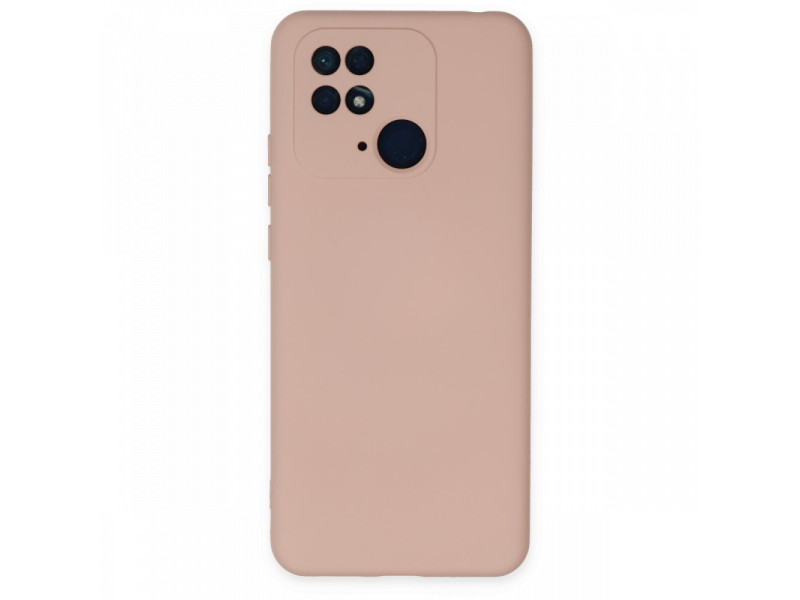 Newface Xiaomi Redmi 10C Kılıf Nano içi Kadife Silikon - Pudra