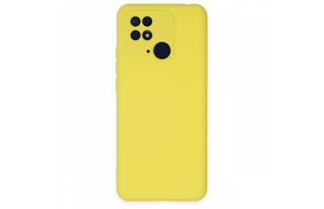 Newface Xiaomi Redmi 10C Kılıf Nano içi Kadife Silikon - Sarı