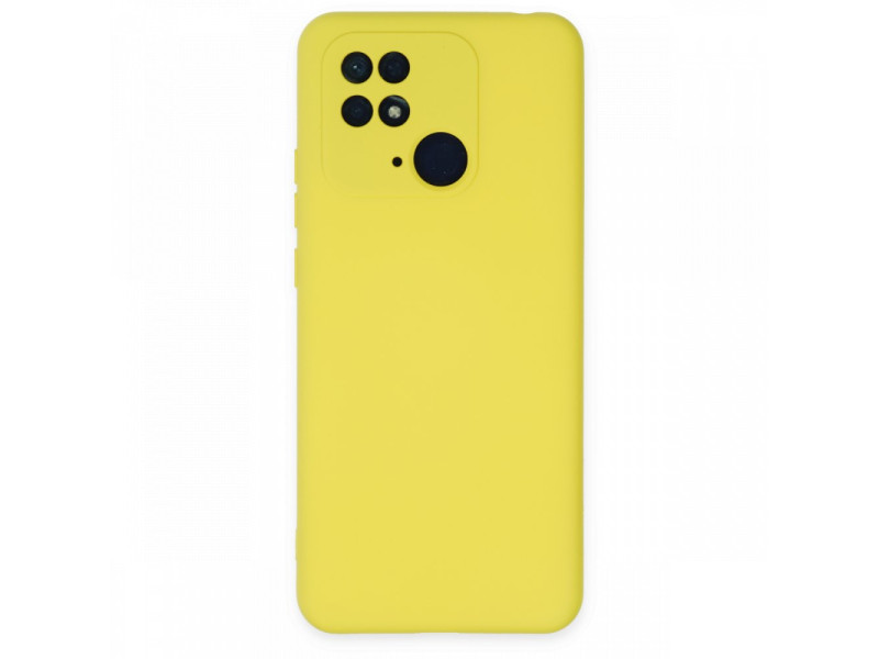 Newface Xiaomi Redmi 10C Kılıf Nano içi Kadife Silikon - Sarı
