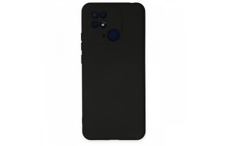 Newface Xiaomi Redmi 10C Kılıf Nano içi Kadife Silikon - Siyah