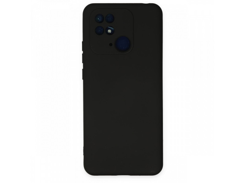 Newface Xiaomi Redmi 10C Kılıf Nano içi Kadife Silikon - Siyah
