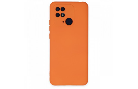Newface Xiaomi Redmi 10C Kılıf Nano içi Kadife Silikon - Turuncu