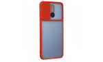 Newface Xiaomi Redmi 10C Kılıf Palm Buzlu Kamera Sürgülü Silikon - Kırmızı