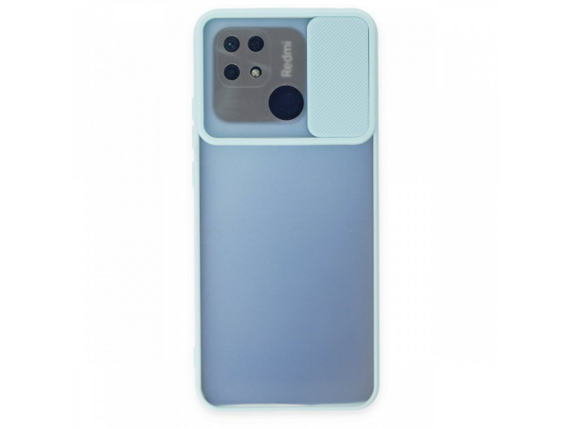Newface Xiaomi Redmi 10C Kılıf Palm Buzlu Kamera Sürgülü Silikon - Turkuaz