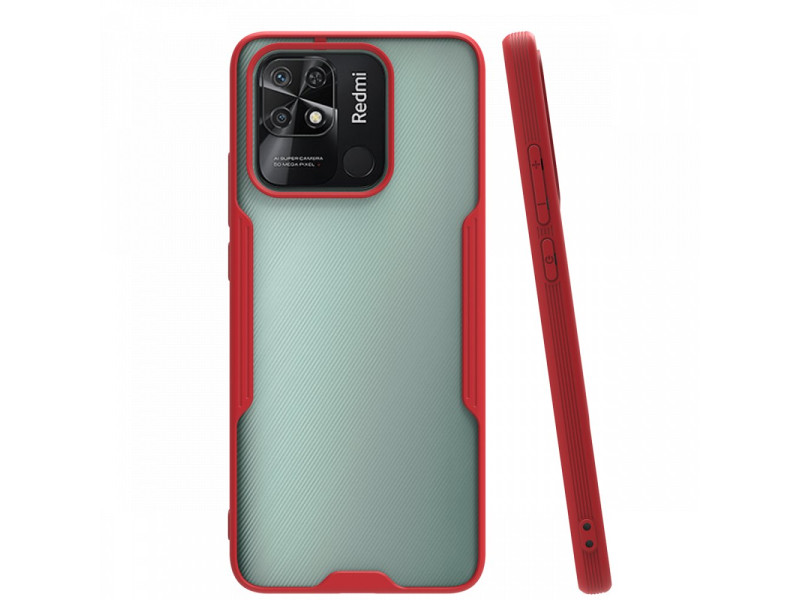 Newface Xiaomi Redmi 10C Kılıf Platin Silikon - Kırmızı