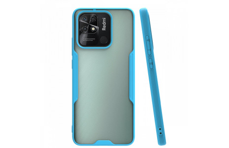 Newface Xiaomi Redmi 10C Kılıf Platin Silikon - Mavi
