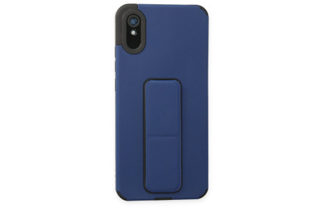 Newface Xiaomi Redmi 9A Kılıf Mega Standlı Silikon - Mavi
