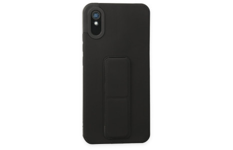 Newface Xiaomi Redmi 9A Kılıf Mega Standlı Silikon - Siyah