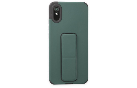 Newface Xiaomi Redmi 9A Kılıf Mega Standlı Silikon - Yeşil
