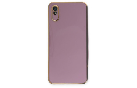 Newface Xiaomi Redmi 9A Kılıf Volet Silikon - Mor
