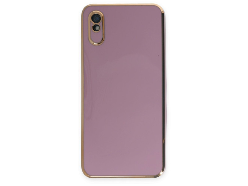 Newface Xiaomi Redmi 9A Kılıf Volet Silikon - Mor