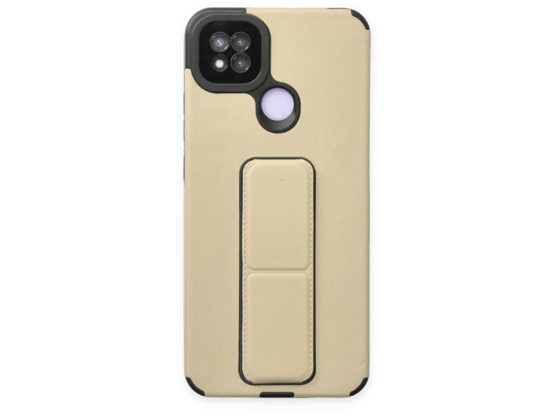 Newface Xiaomi Redmi 9C Kılıf Mega Standlı Silikon - Gold