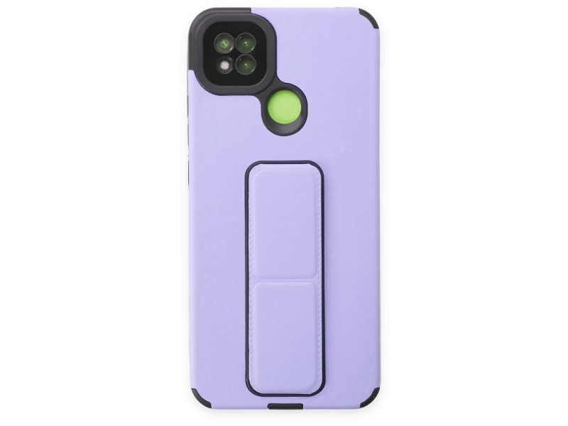 Newface Xiaomi Redmi 9C Kılıf Mega Standlı Silikon - Lila