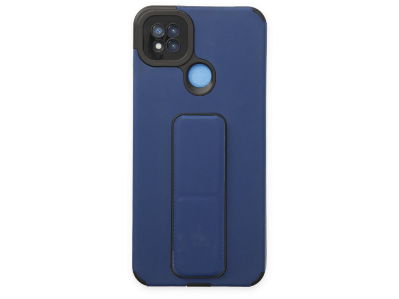 Newface Xiaomi Redmi 9C Kılıf Mega Standlı Silikon - Mavi