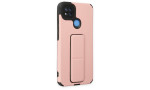 Newface Xiaomi Redmi 9C Kılıf Mega Standlı Silikon - Pudra
