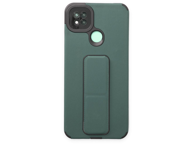 Newface Xiaomi Redmi 9C Kılıf Mega Standlı Silikon - Yeşil