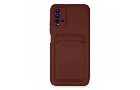 Newface Xiaomi Redmi 9T Kılıf Kelvin Kartvizitli Silikon - Bordo