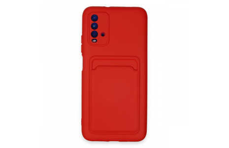 Newface Xiaomi Redmi 9T Kılıf Kelvin Kartvizitli Silikon - Kırmızı