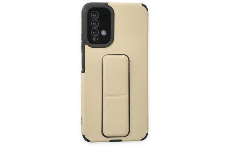 Newface Xiaomi Redmi 9T Kılıf Mega Standlı Silikon - Gold