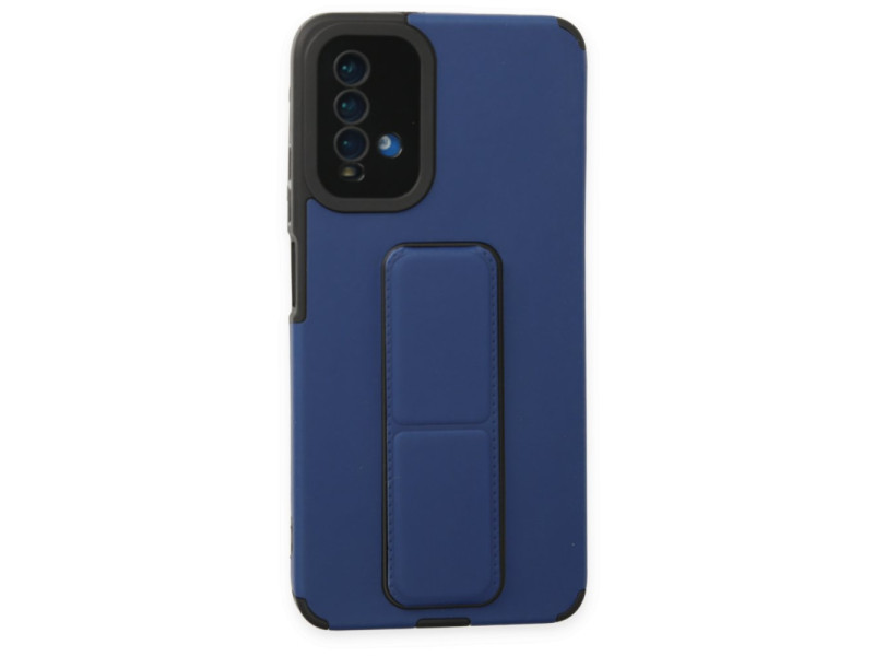 Newface Xiaomi Redmi 9T Kılıf Mega Standlı Silikon - Mavi
