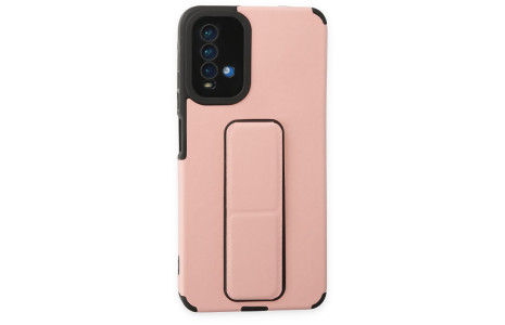 Newface Xiaomi Redmi 9T Kılıf Mega Standlı Silikon - Pudra