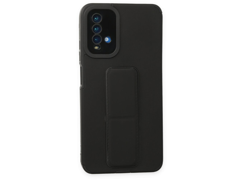 Newface Xiaomi Redmi 9T Kılıf Mega Standlı Silikon - Siyah