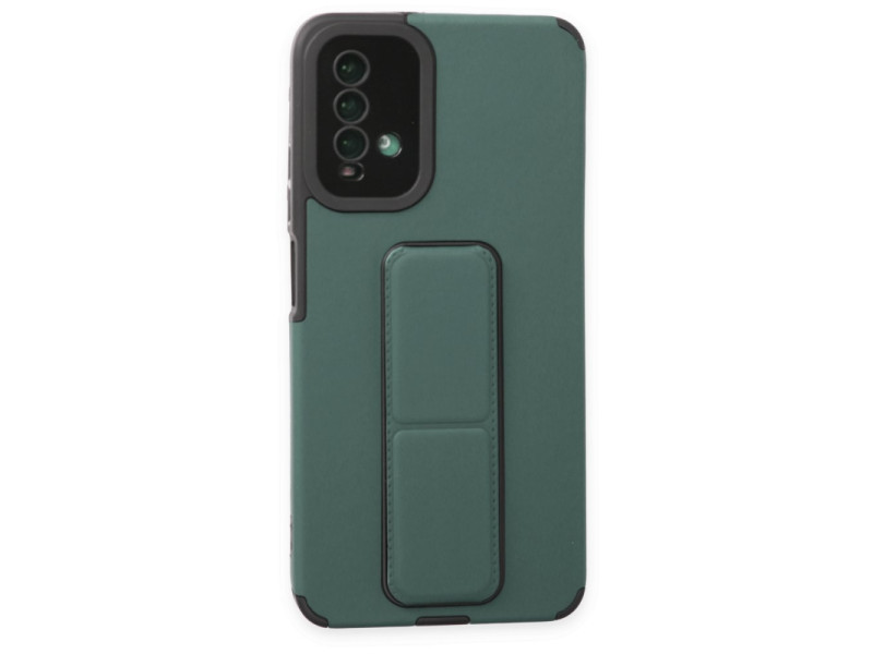 Newface Xiaomi Redmi 9T Kılıf Mega Standlı Silikon - Yeşil
