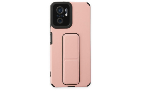Newface Xiaomi Redmi Note 10 Kılıf Mega Standlı Silikon - Pudra