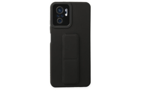 Newface Xiaomi Redmi Note 10 Kılıf Mega Standlı Silikon - Siyah