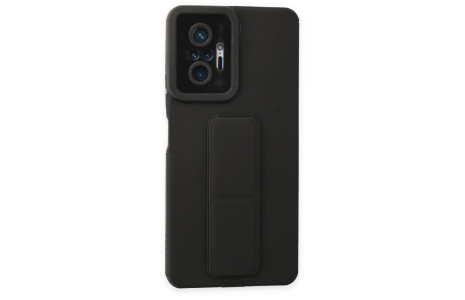 Newface Xiaomi Redmi Note 10 Pro Kılıf Mega Standlı Silikon - Siyah