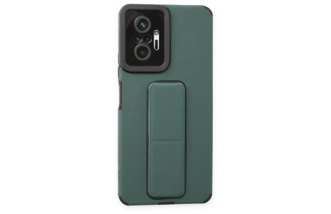 Newface Xiaomi Redmi Note 10 Pro Kılıf Mega Standlı Silikon - Yeşil