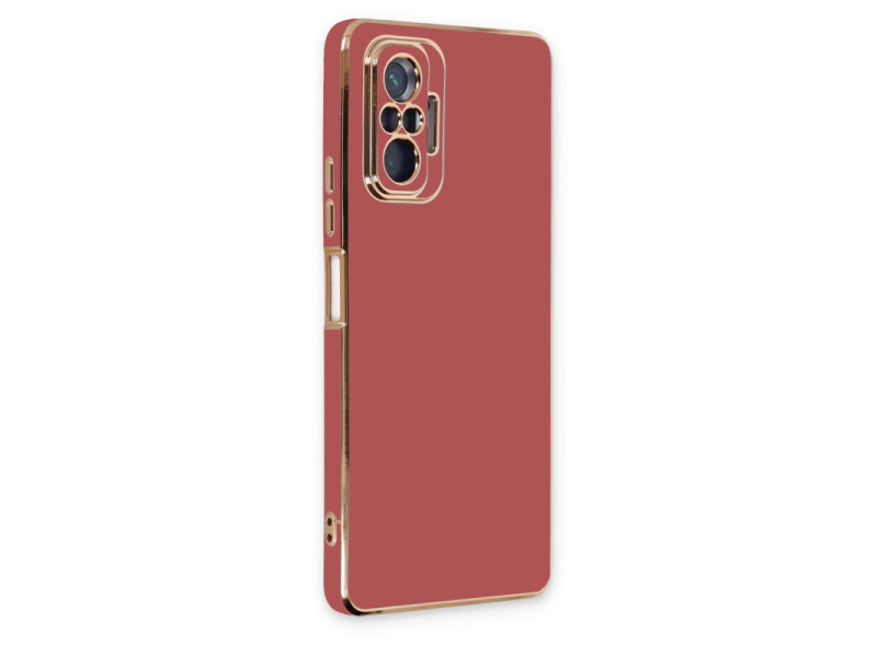 Newface Xiaomi Redmi Note 10 Pro Kılıf Volet Silikon - Kırmızı