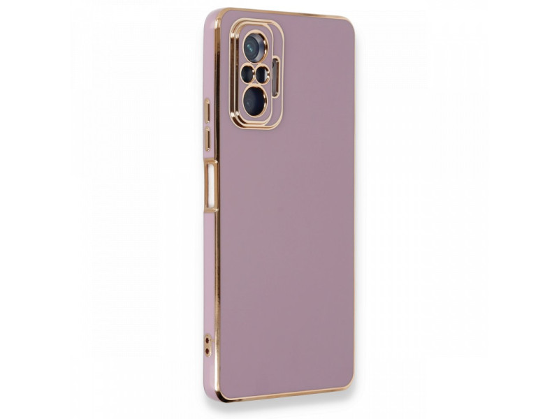Newface Xiaomi Redmi Note 10 Pro Kılıf Volet Silikon - Mor