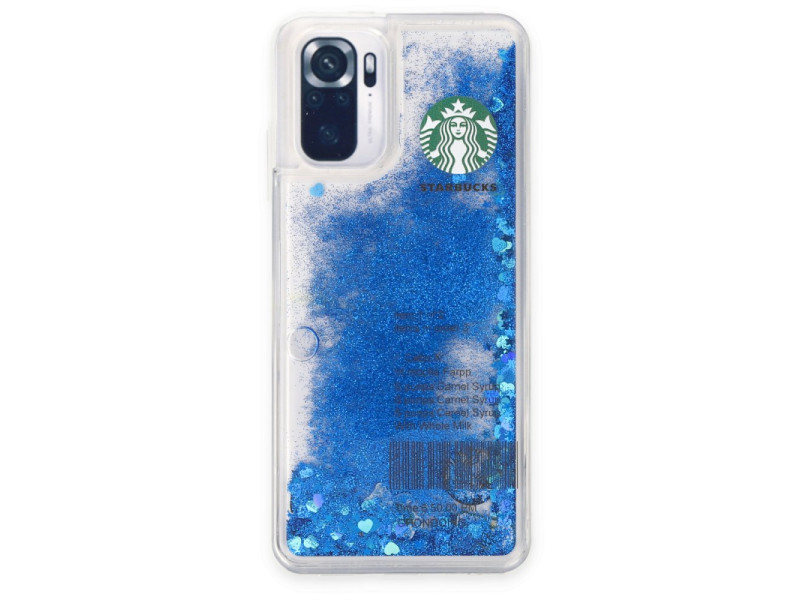 Newface Xiaomi Redmi Note 10S Kılıf Starbuck Sulu Silikon - Mavi