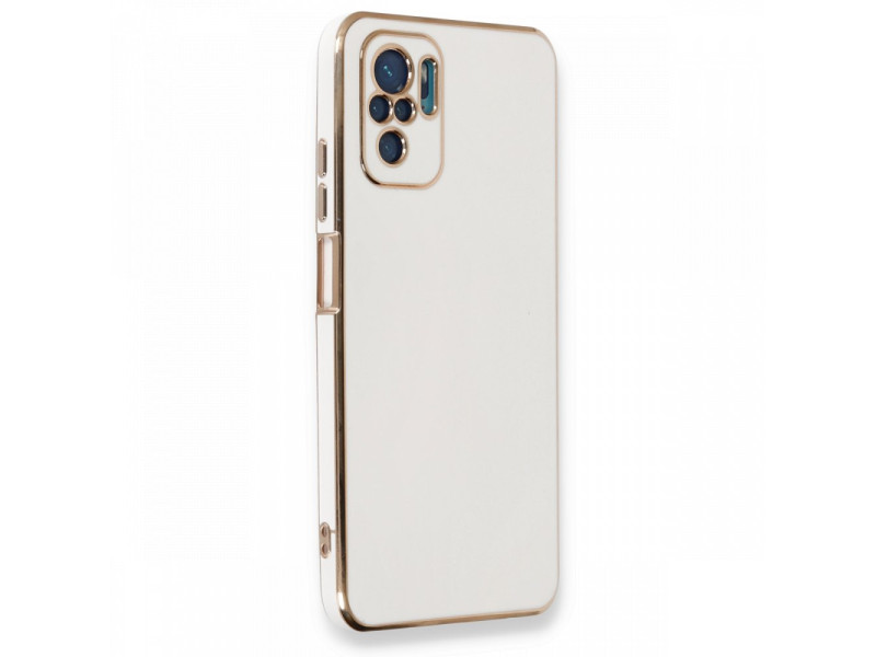 Newface Xiaomi Redmi Note 10S Kılıf Volet Silikon - Beyaz