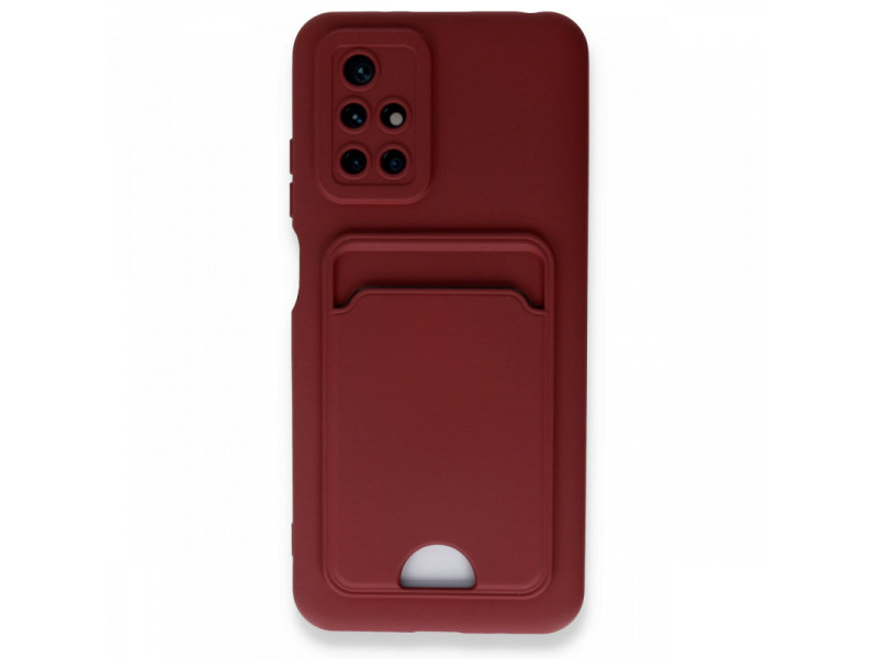 Newface Xiaomi Redmi Note 11 4G Kılıf Kelvin Kartvizitli Silikon - Bordo