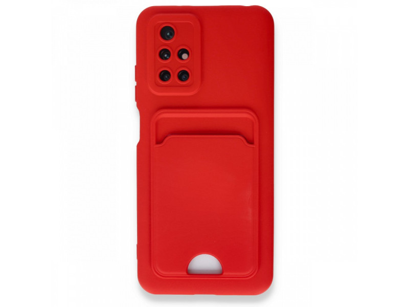 Newface Xiaomi Redmi Note 11 4G Kılıf Kelvin Kartvizitli Silikon - Kırmızı