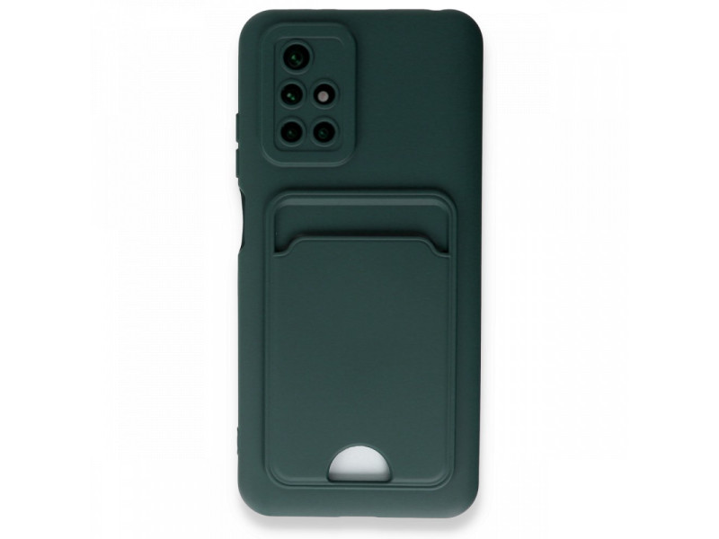 Newface Xiaomi Redmi Note 11 4G Kılıf Kelvin Kartvizitli Silikon - Koyu Yeşil