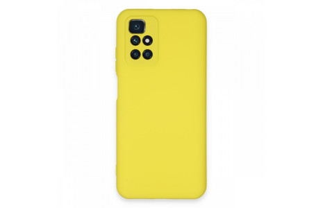 Newface Xiaomi Redmi Note 11 4G Kılıf Nano içi Kadife Silikon - Sarı